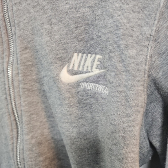 Nike fleece full zip jacket Grey Medium - Picture 2 of 7